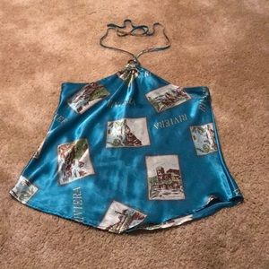 Old Navy Blue satiny halter top